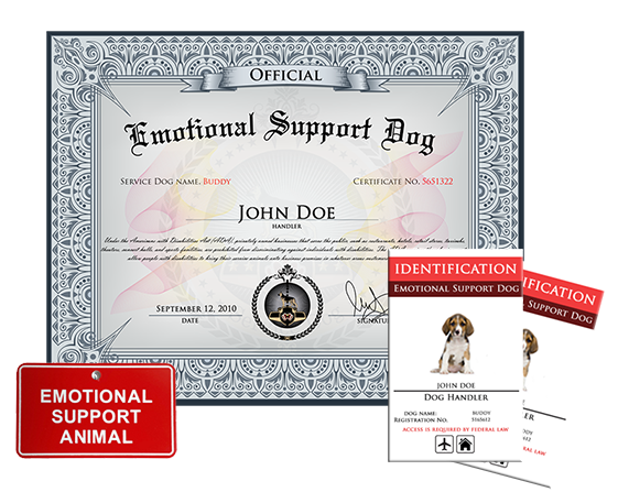 official emotional support dog registration