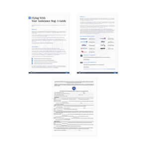 Service Dog New Air Travel Rules Instructions + Form