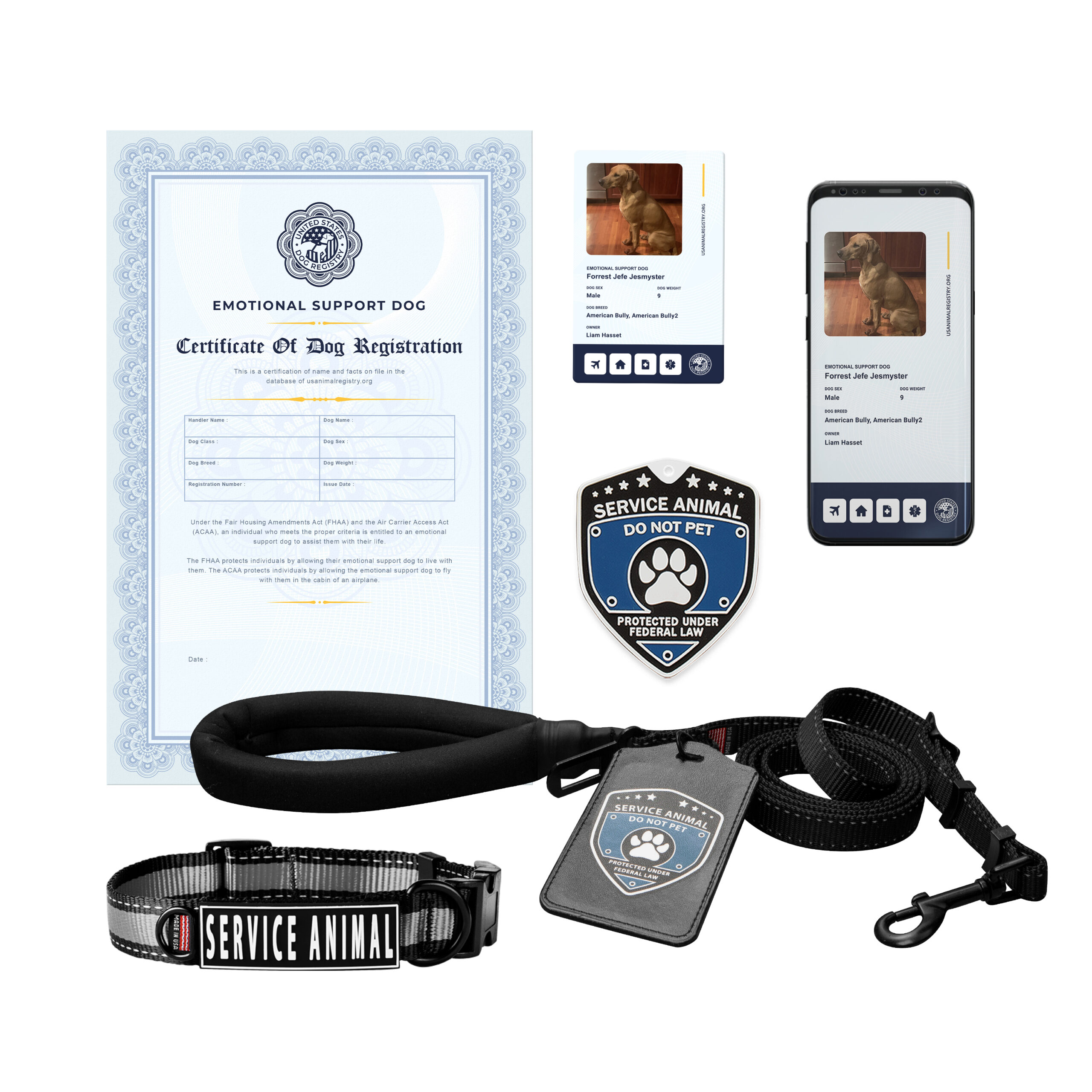 Psychiatric Service Dog Registration Update + Visibility Bundle (45% off) -  US Dog Registry